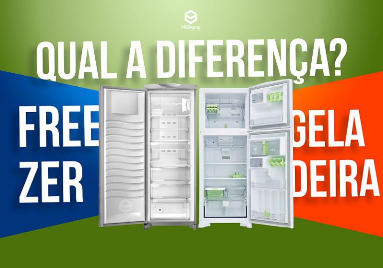 Qual a diferença entre um freezer e uma geladeira?