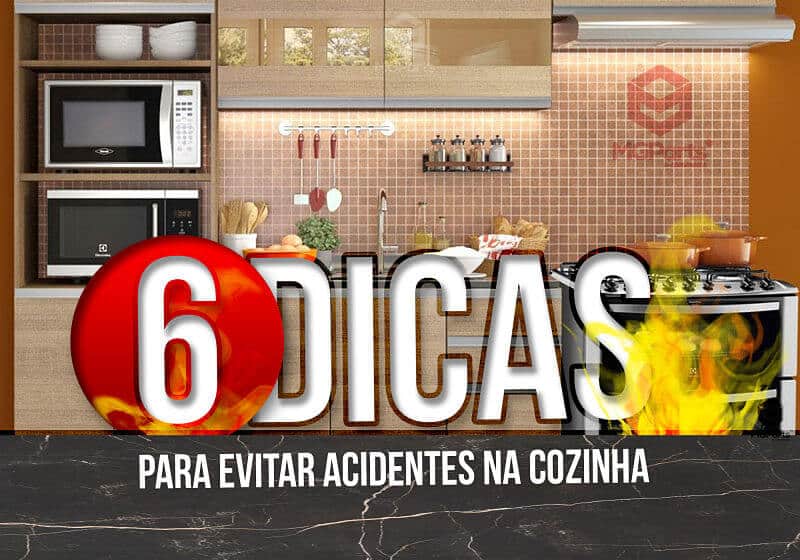 Cozinha com um fogão desenhado como se estivesse pegando fogo.