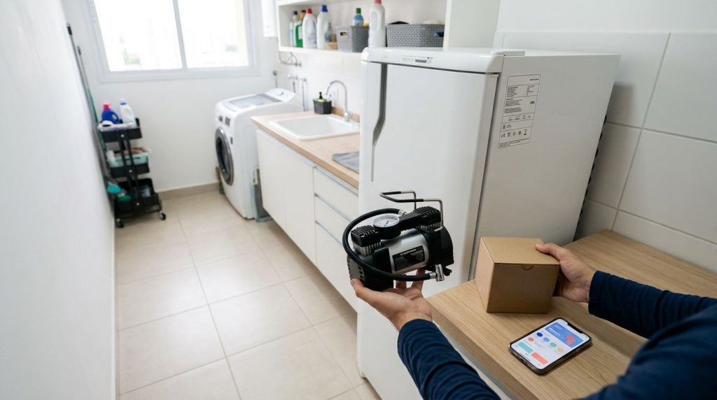 Cozinha moderna com eletrodomésticos e utensílios